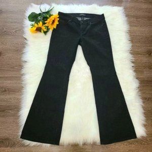 White House Black Market Flare Leg black denim , Size 4 S